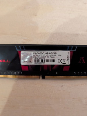 G.Skill Aegis 8GB DDR4 3000MHz CL16 RAM σαν καινούργιο