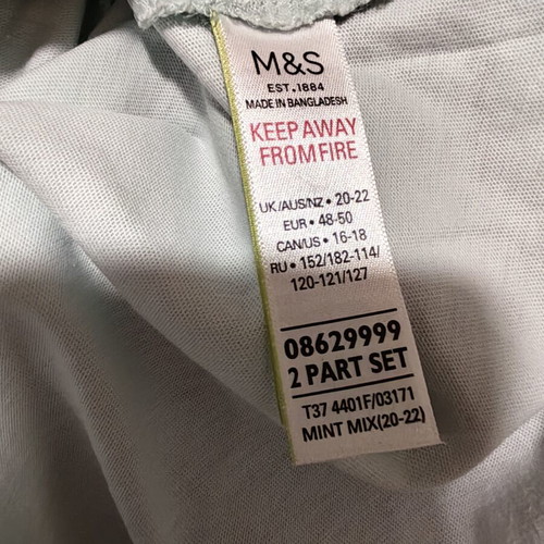 Marks & Spencer plus size blouses, pack of 2, pink and turquoise