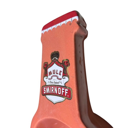 Smirnoff Mule ashtray used, ceramic bottle-shaped