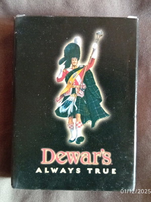DEWARS playing cards sealed with minor packaging wear