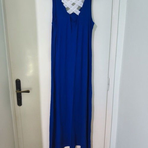 Blue maxi summer dress like new, M Made In Italy, sizes S-M