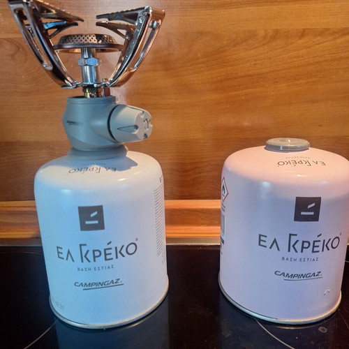 EL GRECO Original Camping Stove with Automatic Ignition and 450g Gas Canister