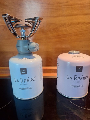 EL GRECO Original Camping Stove with Automatic Ignition and 450g Gas Canister