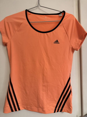 Adidas sports shirt like new, sizes S-M, black and orange