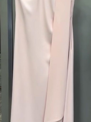 Cecilia Personal long dress new, pink-nude with shoulder flower
