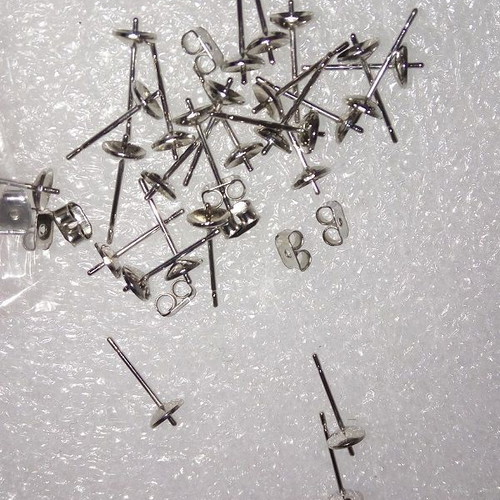 150-piece surgical steel earring bases with clasps DIY
