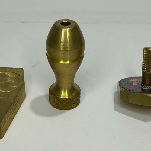 Pack of 3 used brass POG caps, Slammer, Milk Cap