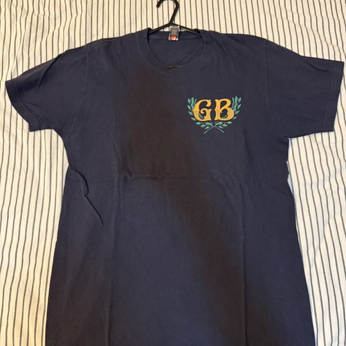 Goodbie Local Heroes T-shirt like new, medium, navy