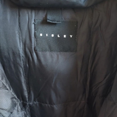 Sisley men's parka jacket used, size XL, black