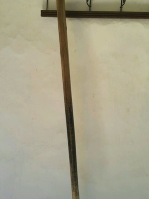 Vintage wooden handmade walking cane used, height 89cm