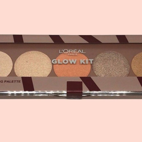 L'Oréal Highlighting Palette Glow Kit with broken and crushed highlighter