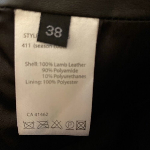 Snob skirt leather and fabric size 38 like new, black