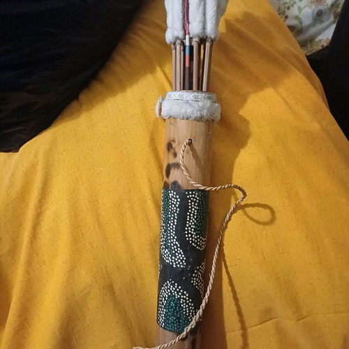 Wooden quiver with arrows like new, handmade Indian style