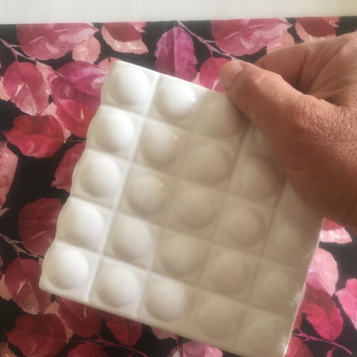 Polnix large white ceramic cube cache-pot used