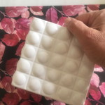 Polnix large white ceramic cube cache-pot used
