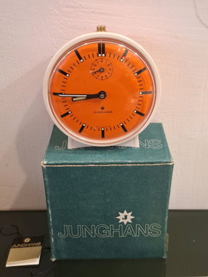Junghans Επιτραπέζιο Αναλογικό Ρολόι Ξυπνητήρι Cockpit Precision πορτοκαλί σαν καινούργιο