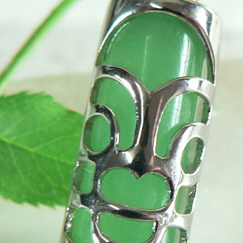 Nephrite Fashion 925 Silver Pendant New