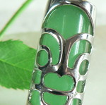Nephrite Fashion 925 Silver Pendant New