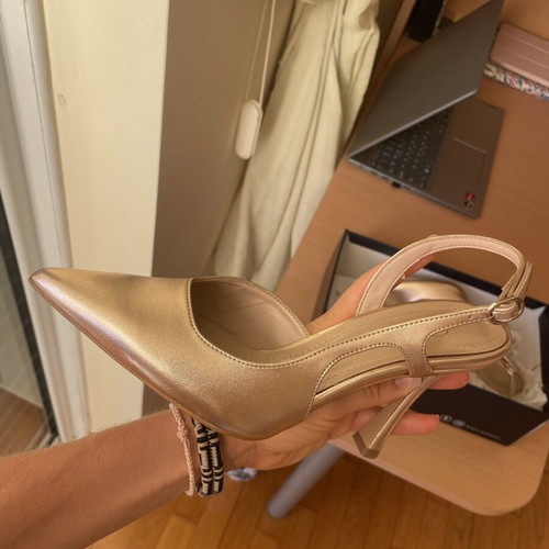 Envie pink gold high heels, size 38, 10 cm