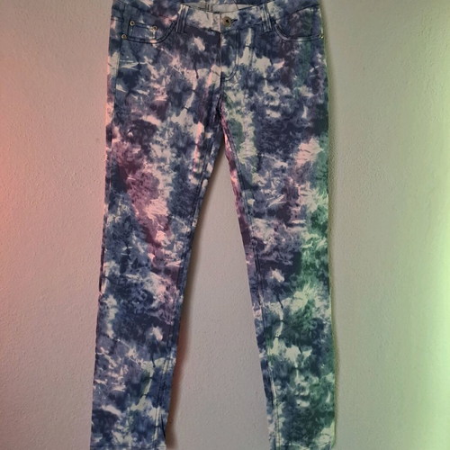 Acid washed pants regular fit Pink Woman new, white and blue