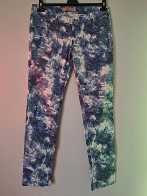 Acid washed παντελόνι regular fit Pink Woman καινούργιο, άσπρο και μπλε