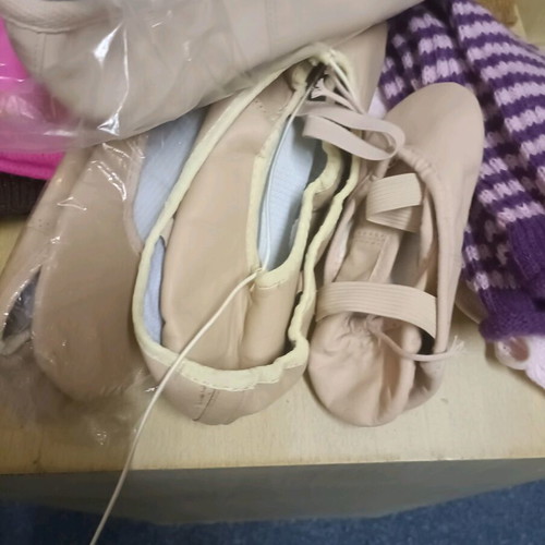Banners, gaiters and ballet shoes like new from dance school closing
