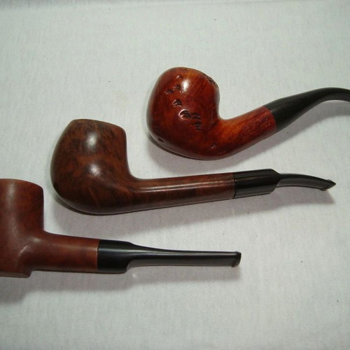 Tobacco pipes Vanguard, Dr. Boston, Pipex with wooden ESA Denmark stand used