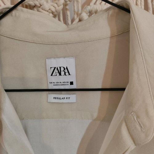 Zara shirt XL Regular Fit like new, beige brown