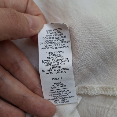 Primark long skirt like new, white, size M 38 10