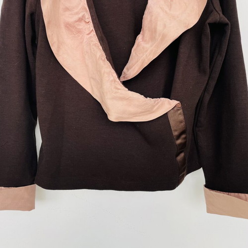 Blouse like new, size S/M, beige and brown, viscose