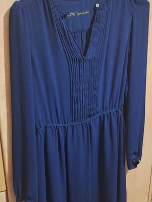 Zara long-sleeved dress, size S, blue