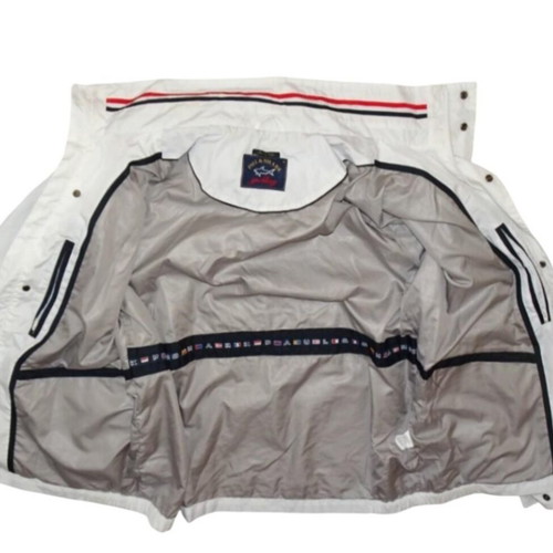 Paul & Shark Vintage Light Windbreaker Waterproof Jacket like new, size M, white