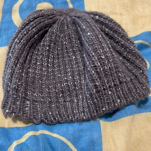 Tally Weill women's grey hat with silver sequins small like new