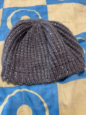 Tally Weill women's grey hat with silver sequins small like new