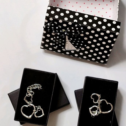 Theree Hearts Jewelry Set new, stainless steel pendant and bracelet