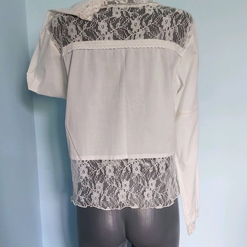 Jensen Women Only Lace Embroidered Crop Top L XL like new