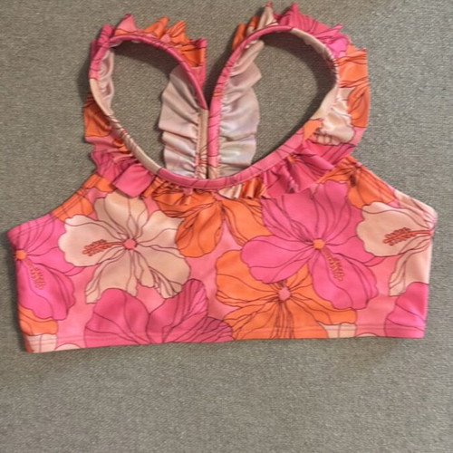 Girls' bikini swimsuit used, pink, size 10-11 years, 2 pieces