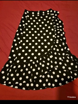 Polka Dot Skirt Black and White like new, size S