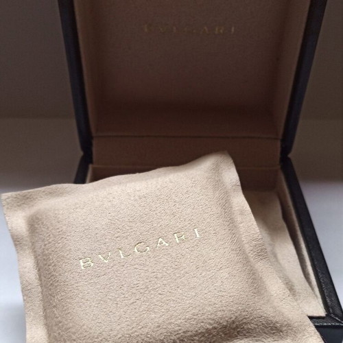 Bvlgari leather jewelry box storage case new, black-beige