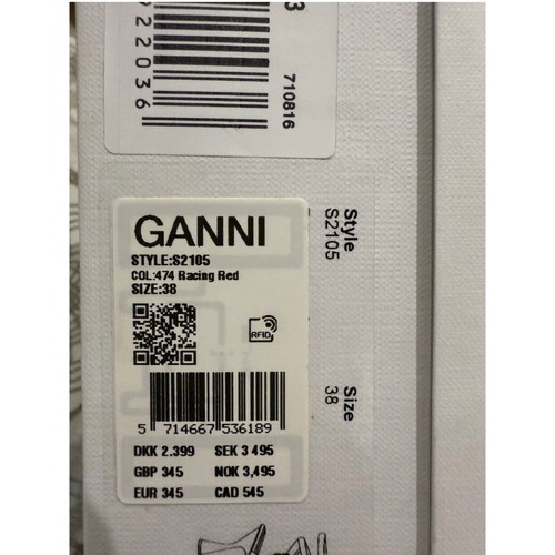 Ganni red sandals size 38 new