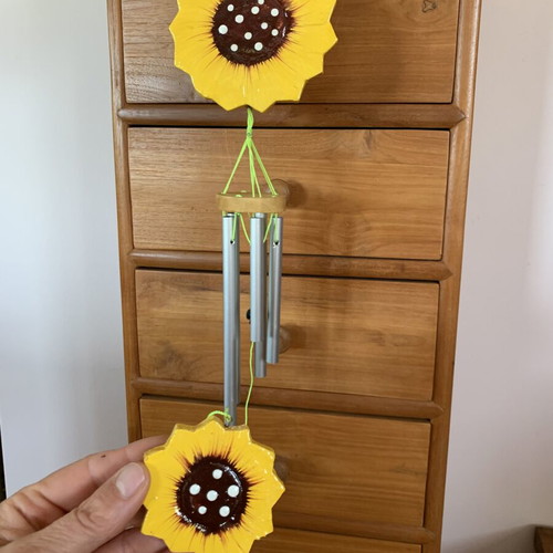 Melodos Sunflower Handmade Wind Chime New