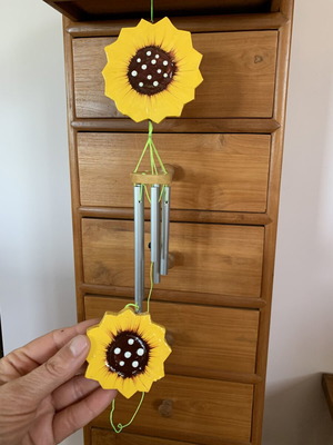 Melodos Sunflower Handmade Wind Chime New