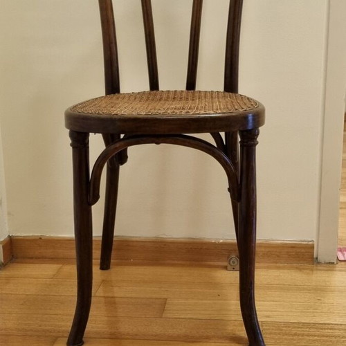 Wooden chair with cane like new