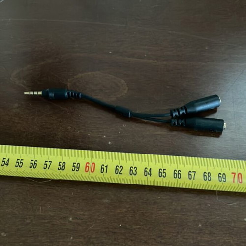 2x3.5mm Jack Cable Female to Male 14 cm like new
