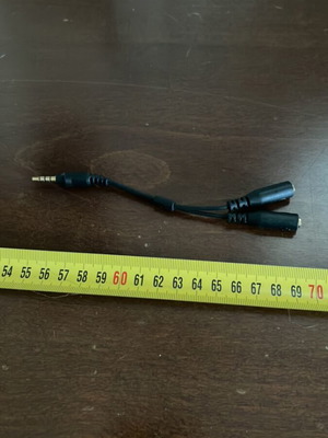 2x3.5mm Jack Cable Female to Male 14 cm like new