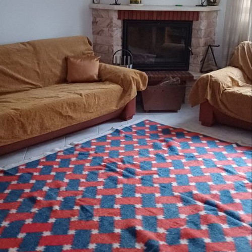 Handmade velentza new with red, white and blue patterns 2.06x2.43