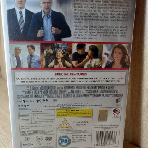 Extraordinary Measures DVD with English subtitles like new