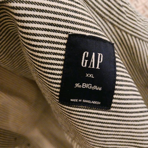 Gap jacket oversized men's shirt new, black and white