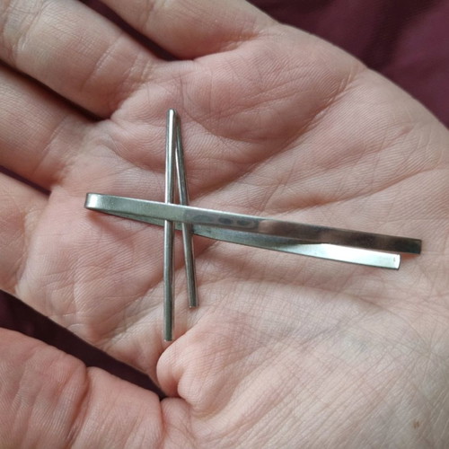 Silver cross impressive for neck new