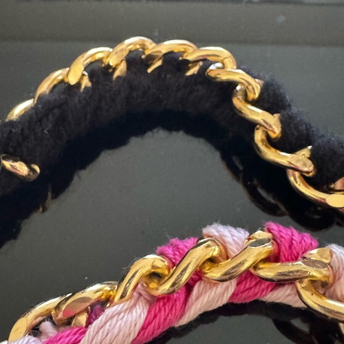 Handmade bracelets new in black and pink colors